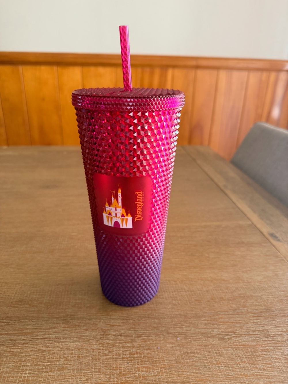 Disney x Starbucks Pink and Purple Studded Venti Cup with Castle Logo